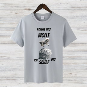 Komme was Wolle | Humorvolles Schaf-Shirt | Lustiges Baumwollshirt | Statement T-Shirt für kalte Tage
