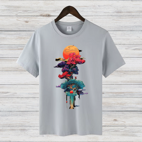 Magischer Winterbaum | Künstlerisches T-Shirt | Mystisches Naturdesign | Stilvolles Shirt für kalte Tage