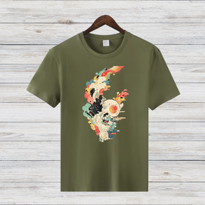 Mystischer Totenkopf | Künstlerisches Wintershirt | Stylisches Statement-Shirt | Perfektes Geschenk für Kunstliebhaber