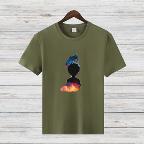 Galaxy Silhouette Shirt | Künstlerisches T-Shirt | Kreatives Design | Baumwollshirt für Stilbewusste