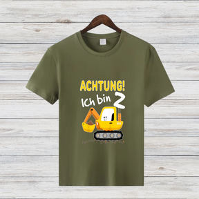Baggerliebe zum 2. Geburtstag | Lustiges Kinder T-Shirt | Niedliches Bauarbeiter-Design | Perfekt für kleine Entdecker