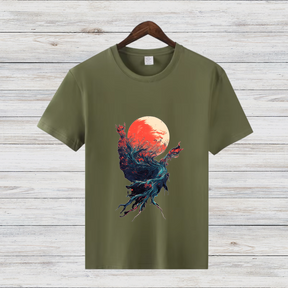 Mystisches Naturdesign | Stylisches Kunst T-Shirt | Fantasy Shirt für Naturliebhaber | Modernes Statement Shirt