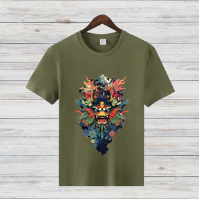 Mystischer Drachengeist | Asiatisches Kunst T-Shirt | Fantasievolles Design | Stilvolles Statement Shirt für den Winter