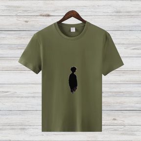 Mystische Silhouette | Kunstvolles Design Shirt | Minimalistische Mode | Stilvolles Baumwollshirt für den Winter