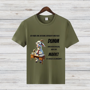 Clevere Ziege | Lustiges Statement-Shirt | Humorvolles Design | Winterliches Damen-T-Shirt