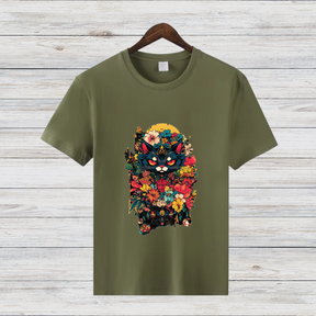 Mystische Katzenmagie | Künstlerisches T-Shirt | Fantasy Katzen-Design | Stilvolles Statement-Shirt für Katzenliebhaber