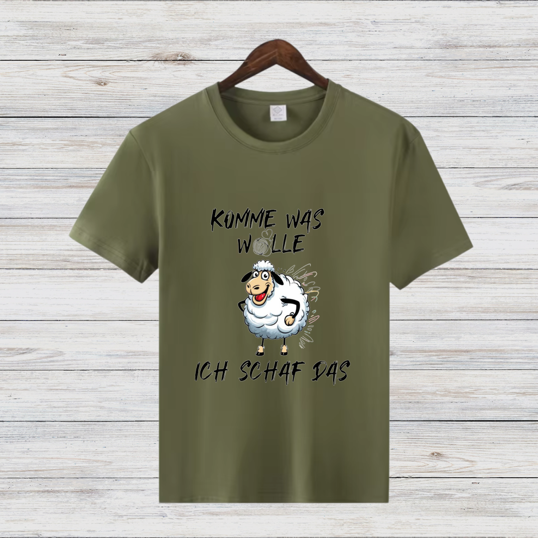 Komme Was Wolle | Lustiges Statement Shirt | Humorvolles Schaf Motiv | Winter Must-have | Damen T-Shirt