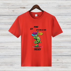 Denke Ich Bin Falsch | Lustiges Statement-Shirt | Humorvolles Design | Perfektes Winter-Outfit
