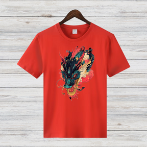 Mystischer Drachengeist | Asiatisches Drachen T-Shirt | Fantasy Kunst Shirt | Stilvolles Statement Shirt für Wintertage