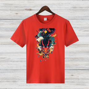 Mystischer Drachengeist | Asiatisches Kunst T-Shirt | Fantasievolles Design | Streetwear Shirt für Wintertage