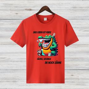 Das Leben ist kurz | Lustiges Krokodil-Shirt | Humorvolles Statement | Perfekt für kalte Tage