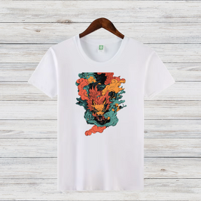 Mystischer Drachengeist | Asiatisches Fantasy Shirt | Stylisches Winter-Statement | Baumwollshirt für Drachen-Fans