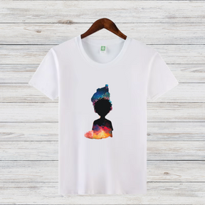 Galaxy Silhouette Shirt | Künstlerisches T-Shirt | Kreatives Design | Baumwollshirt für Stilbewusste