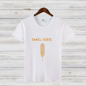 Dinkel Dörte | Lustiges Statement T-Shirt | Herbstliches Baumwoll-Shirt mit Weizen-Design