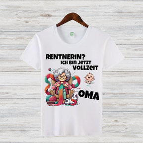 Rentnerin Oma Shirt | Lustiges Statement-Shirt | Humorvolles Design | Geschenkidee für Omas | Damen T-Shirt für Wintertage