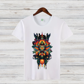 Magisches Blumen-Shirt | Künstlerisches T-Shirt | Boho Style | Fashion Statement für kreative Seelen