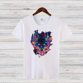 Mystischer Wolf | Künstlerisches T-Shirt | Wildes Design für Tierliebhaber | Cooles Statement Shirt für Männer