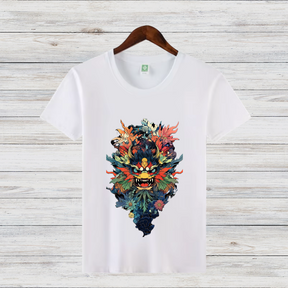 Mystischer Drachengeist | Asiatisches Kunst T-Shirt | Fantasievolles Design | Stilvolles Statement Shirt für den Winter