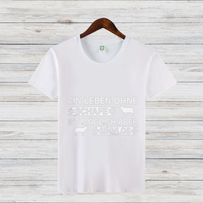 Ein Leben Ohne Schafe Ist Sinnlos | Lustiges Statement Shirt | Schaf-Liebhaber T-Shirt