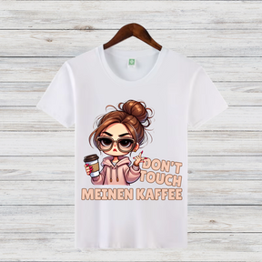 Don't Touch Meinen Kaffee | Lustiges Kaffeeliebhaber Shirt | Statement T-Shirt für Kaffee-Fans | Cooles Geschenk für Kaffeejunkies