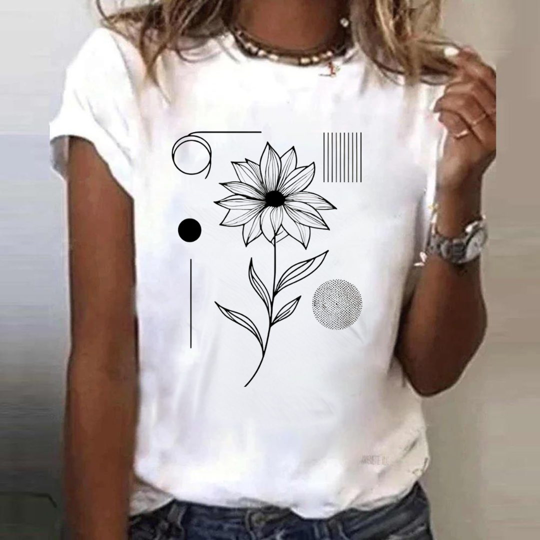 Simple flower art top