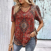 Flower magic short sleeve top