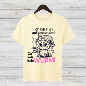 Müde Eule Shirt | Lustiges Statement T-Shirt | Humorvolles Design für Morgenmuffel | Perfekt für kalte Wintertage