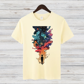 Mystisches Traumfeuer | Künstlerisches Fantasy T-Shirt | Magisches Design für Individualisten | Stilvolles Shirt für Winterträumer