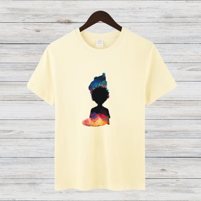 Galaxy Silhouette Shirt | Künstlerisches T-Shirt | Kreatives Design | Baumwollshirt für Stilbewusste