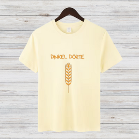 Dinkel Dörte | Lustiges Statement T-Shirt | Herbstliches Baumwoll-Shirt mit Weizen-Design