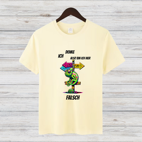Denke Ich Bin Falsch | Lustiges Statement-Shirt | Humorvolles Design | Perfektes Winter-Outfit