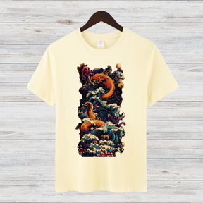 Mystische Meeresflut | Künstlerisches Fantasy-Shirt | Ozean-Design für Abenteurer | Stilvolles Statement-Shirt für den Winter
