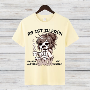 Morgenmuffel Shirt | Lustiges Sprüche T-Shirt | Humorvolles Kaffee Design | Statement Shirt für Kaffeeliebhaber