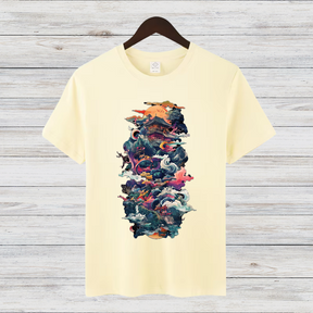 Mystisches Japan Shirt | Fantasievolles Kunst-Design | Asiatische Ästhetik | Stilvolles Baumwollshirt für den Winter