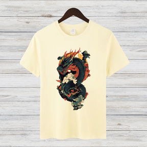 Mystischer Drache | Asiatisches Drachenmotiv | Stilvolles Wintershirt | Fantasy T-Shirt für Fans | Herren Shirt mit Drachen-Design