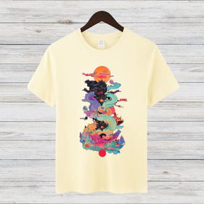 Magisches Winterdesign | Fantasievolles Kunstshirt | Mystisches Baumwollshirt | Stilvolles Geschenk für Fantasy-Fans