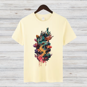 Magisches Drachen-Shirt | Künstlerisches Fantasy T-Shirt | Mystisches Design | Stilvolles Baumwollshirt für Fantasy-Fans