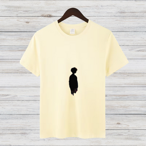 Mystische Silhouette | Kunstvolles Design Shirt | Minimalistische Mode | Stilvolles Baumwollshirt für den Winter