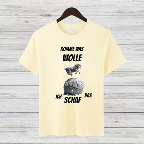 Komme was Wolle | Humorvolles Schaf-Shirt | Lustiges Baumwollshirt | Statement T-Shirt für kalte Tage