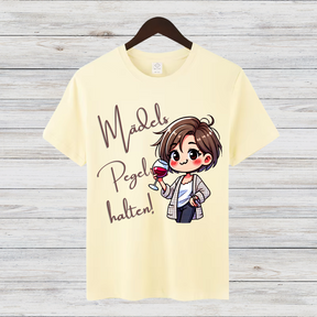 Mädels Pegel halten | Lustiges Wein-Shirt | Humorvolles Partyshirt | Statement Shirt für Weinliebhaberinnen