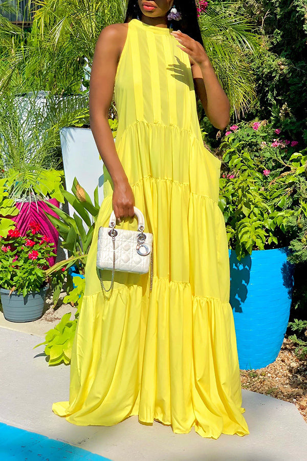 Summery Yellow Magic Maxi Dress