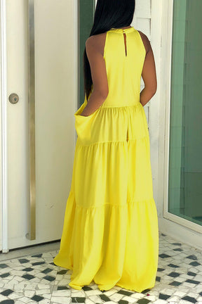 Summery Yellow Magic Maxi Dress