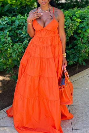 Bright ruffle dress