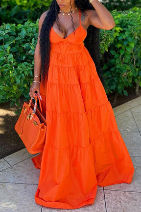 Bright ruffle dress