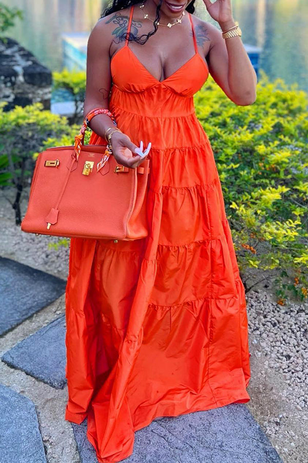 Bright ruffle dress