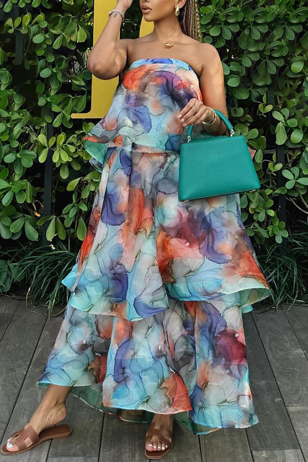 Tie-Dye Elegance Dress