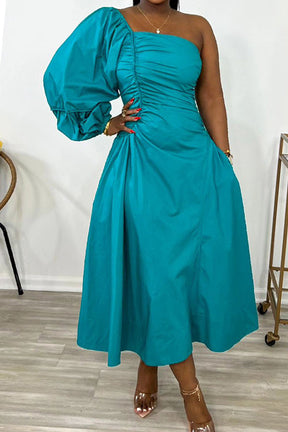 Elegance Lantern Sleeve Maxi Dress