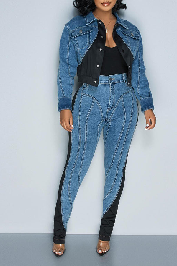 Retro revival denim shirt