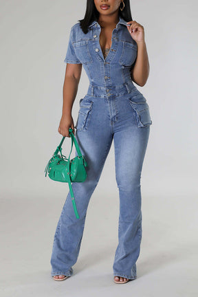 Chic denim jumpsuit