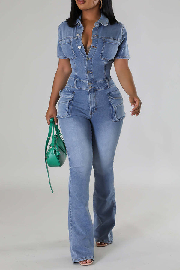 Chic denim jumpsuit